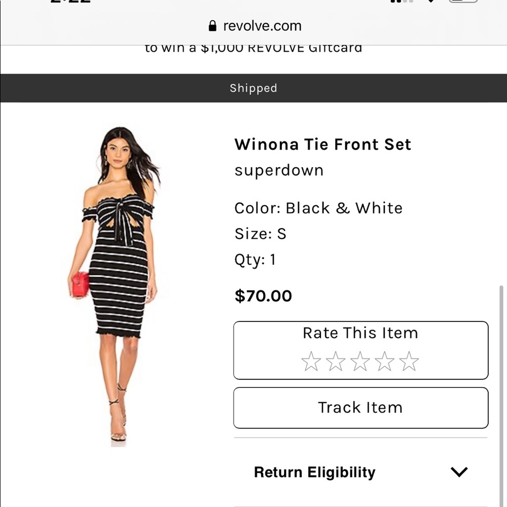 Winona Tie Front Set in Black & White
superdown